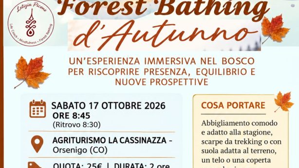 Forest Bathing d’Autunno – FESTIVAL DELLE EMOZIONI 2026 – SESTA EDIZIONE